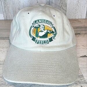 Vintage Lambeau Field Hat Cap Nissun Adjustable Green Bay Packers Throwback NFL